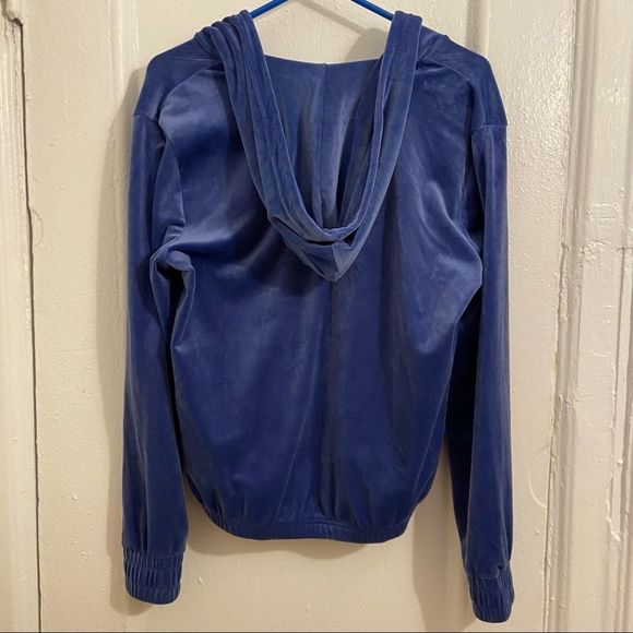 NWOT Fila Soft Velour Quarter Zip Hoodie in Purple-Blue - Picture 10 of 13